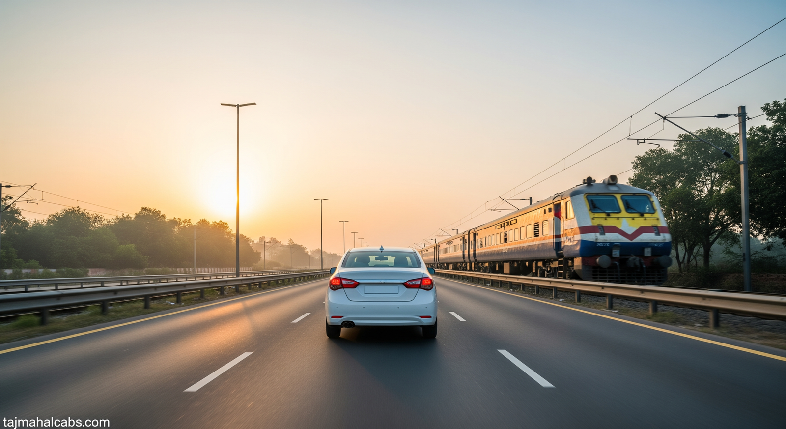 Delhi to Agra by car vs train comparison for Taj Mahal travel