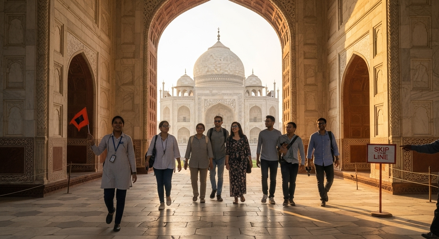 Guided walking tour Taj Mahal Delhi – Skip the line with Taj Mahal Cabs