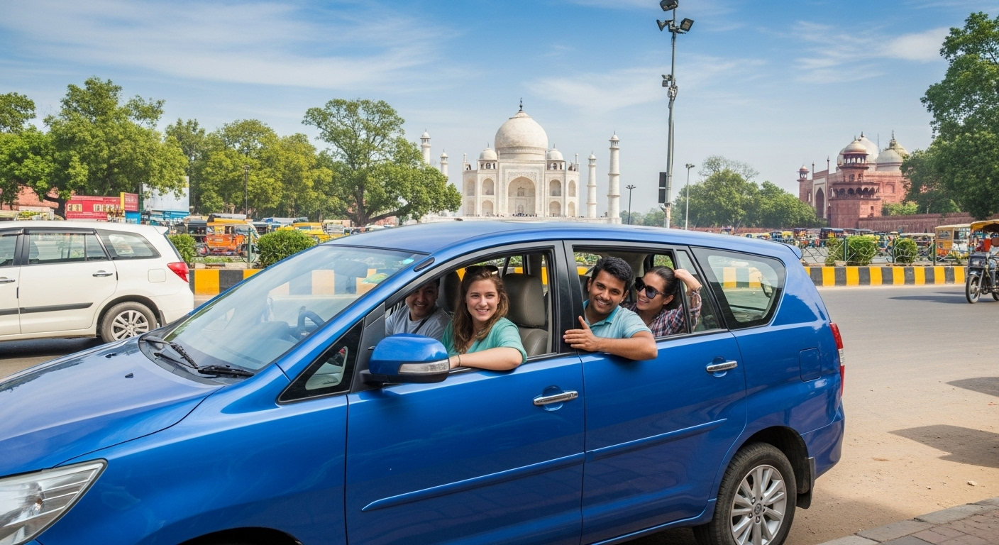 Innova on Rent in Agra on Taj Mahal tour photo