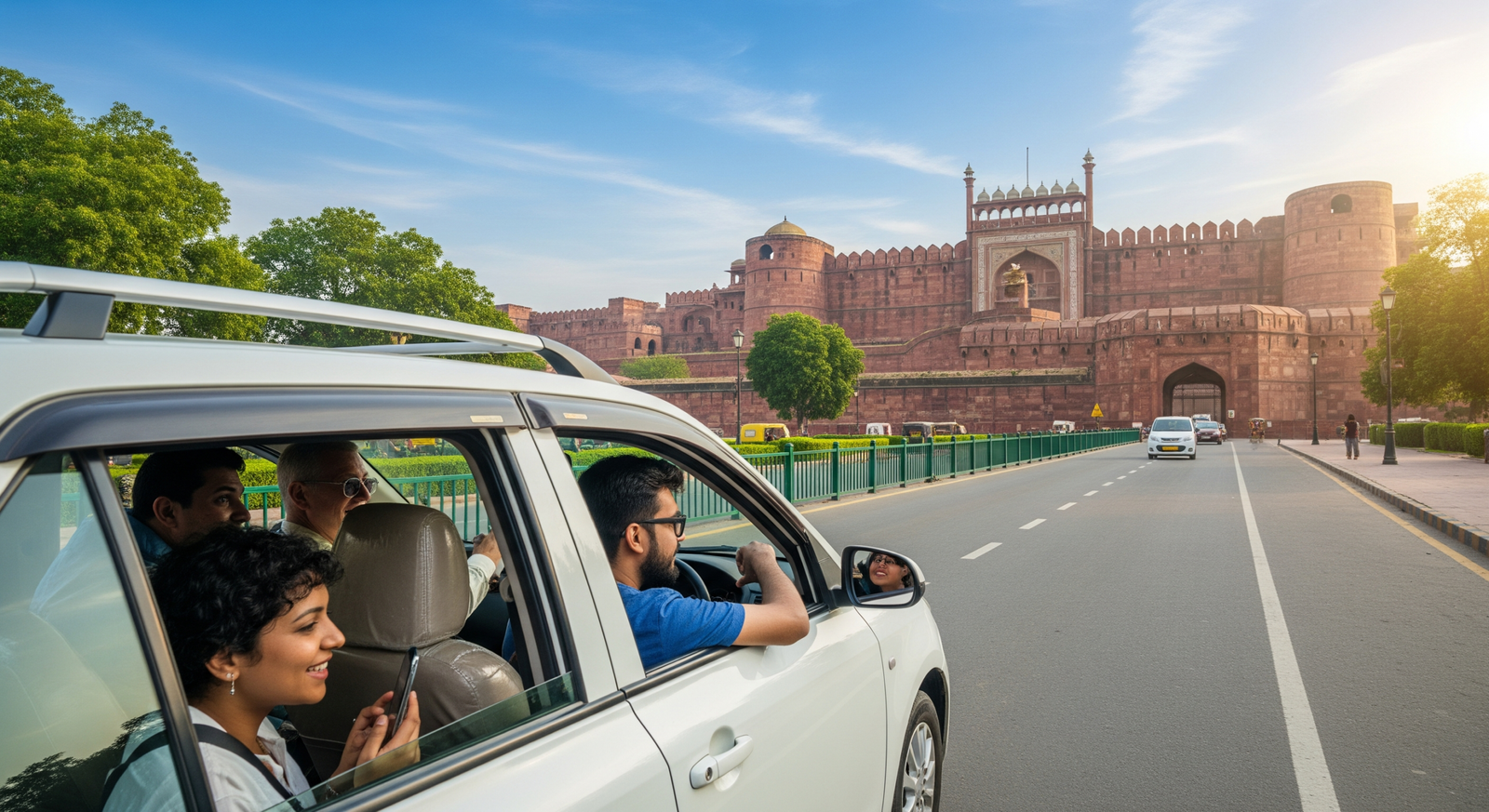 Taxi traveling from Agra Cantt Railway Station to Agra Fort in Agra