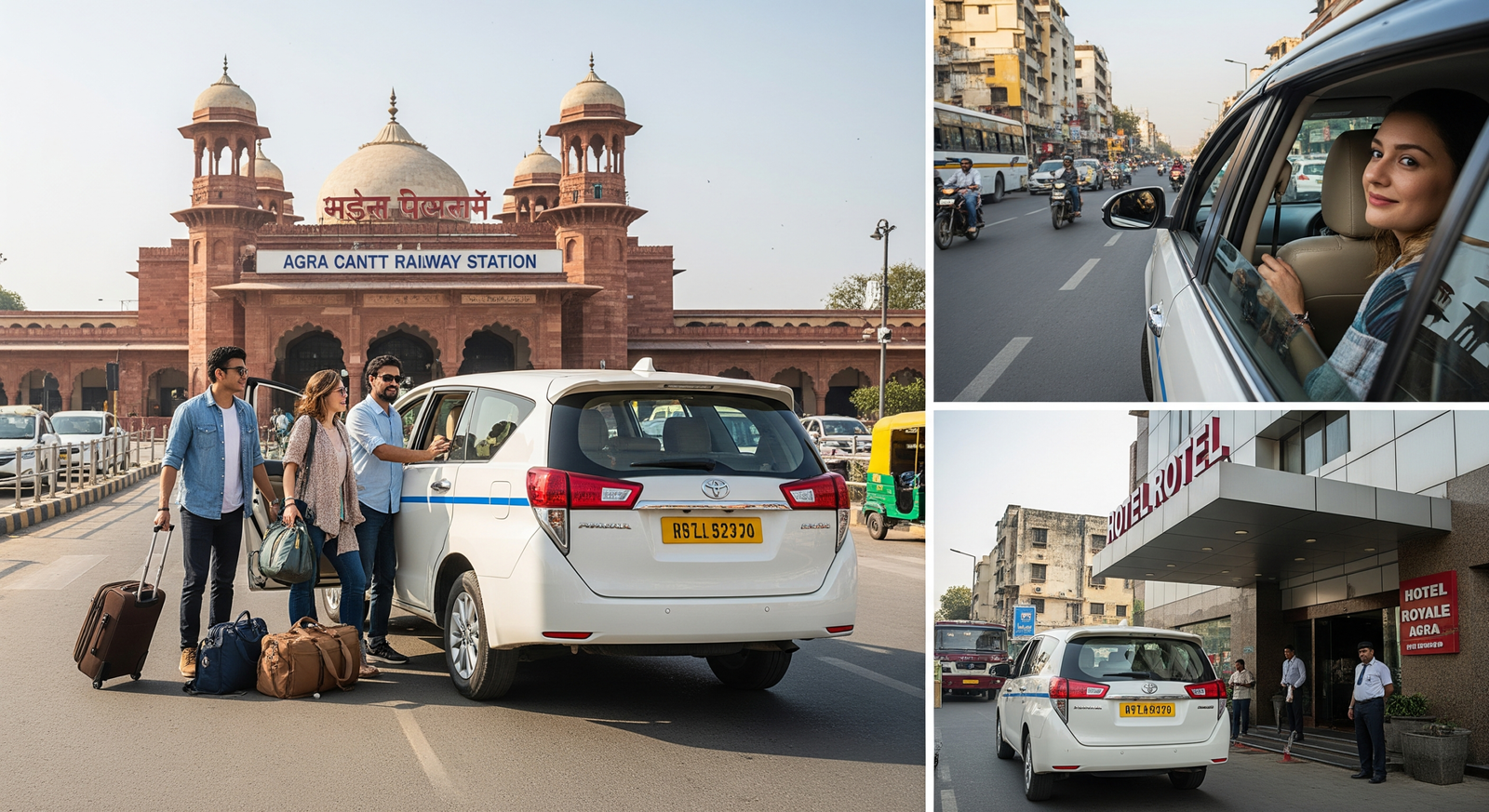 Agra Cantt to hotel transfer by private taxi