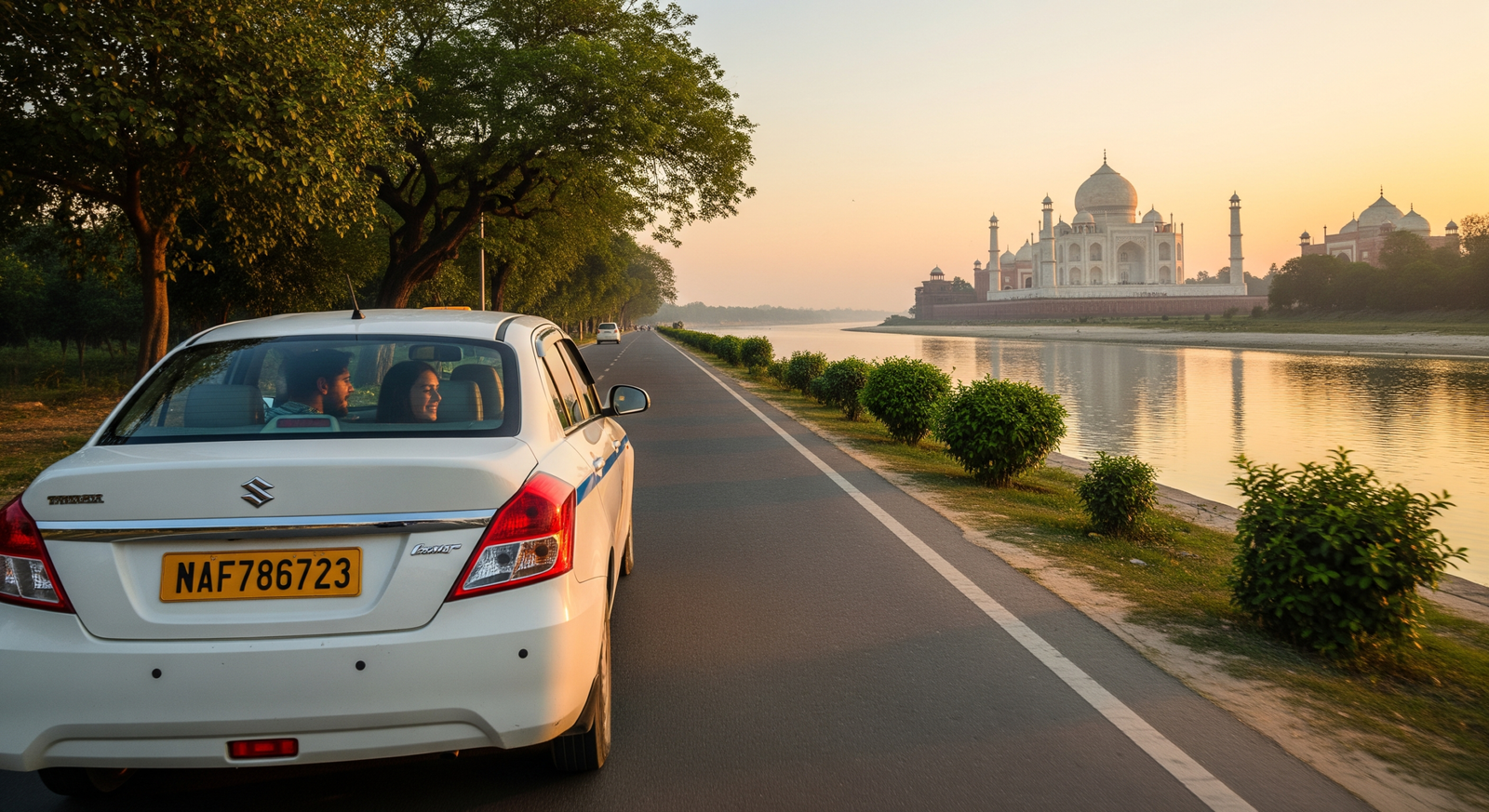 Taxi traveling from Agra Cantt Railway Station to Mehtab Bagh in Agra