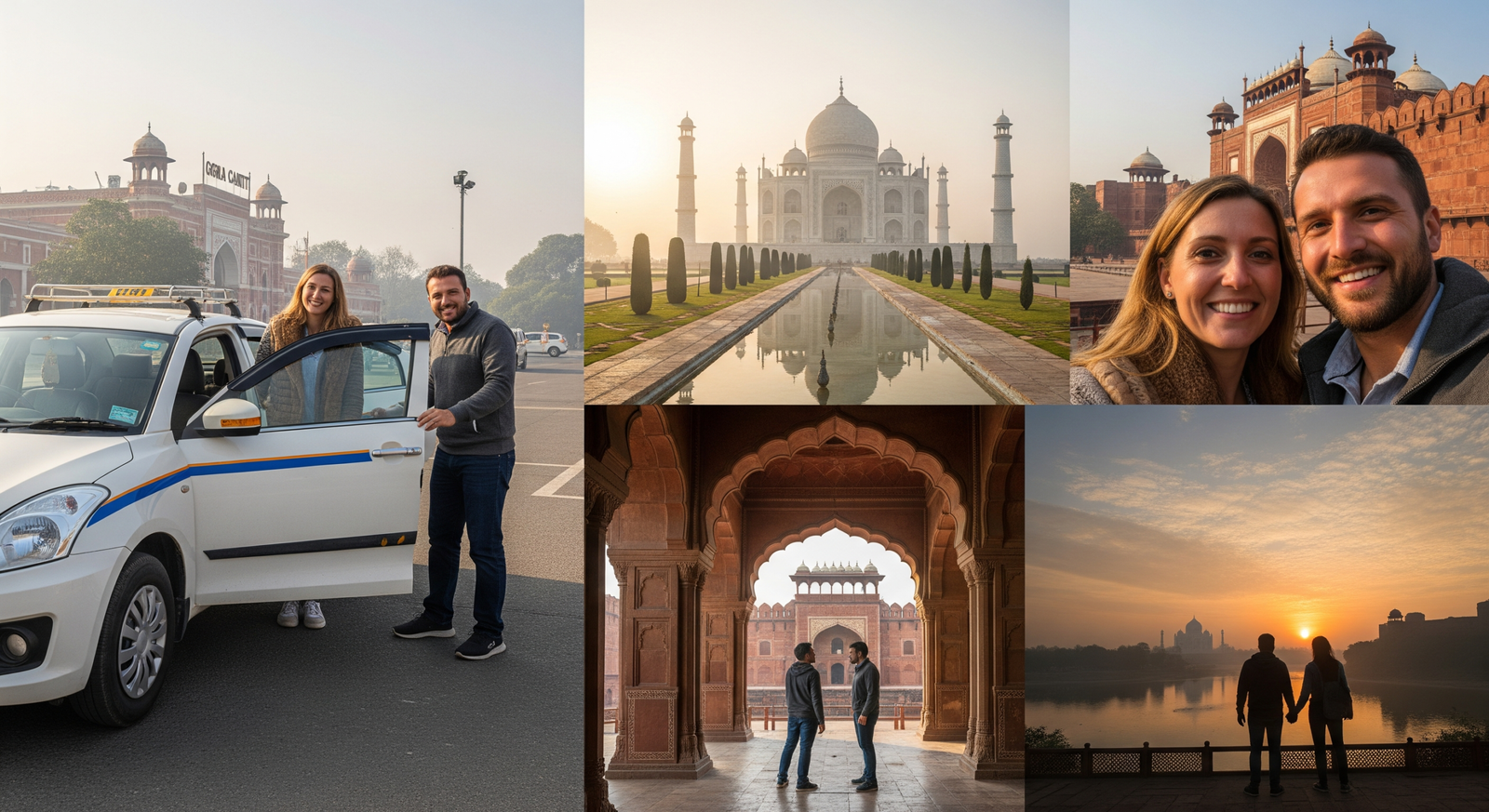 One day Agra sightseeing tour by cab from Agra Cantt Railway Station