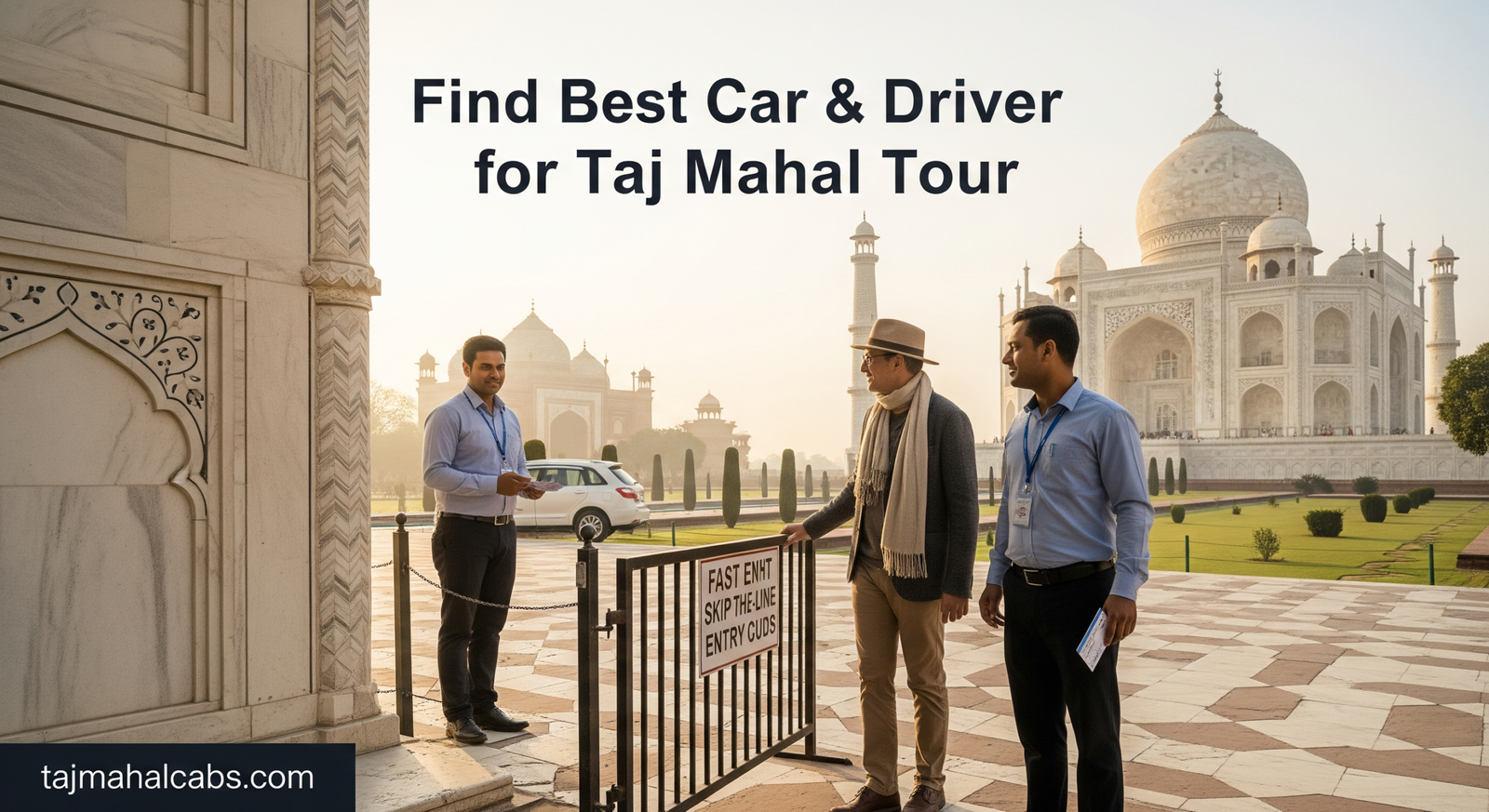 Taj Mahal Private Tour Fast Entry with skip-the-line guided access at sunrise for international tourists.