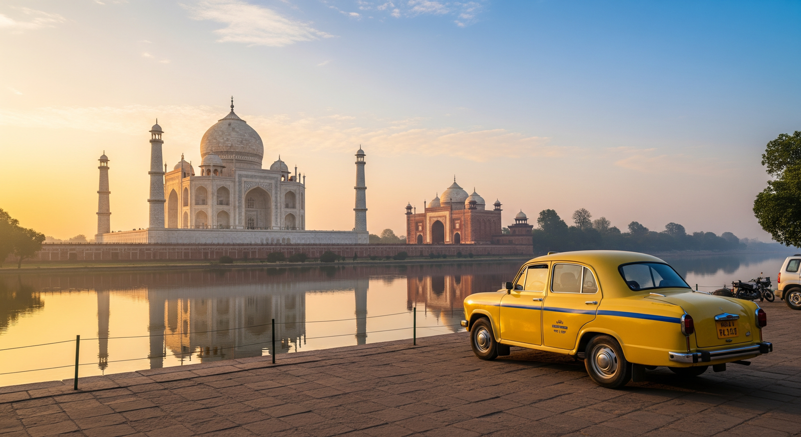Taj Mahal sunrise tour from Agra Cantt by private cab