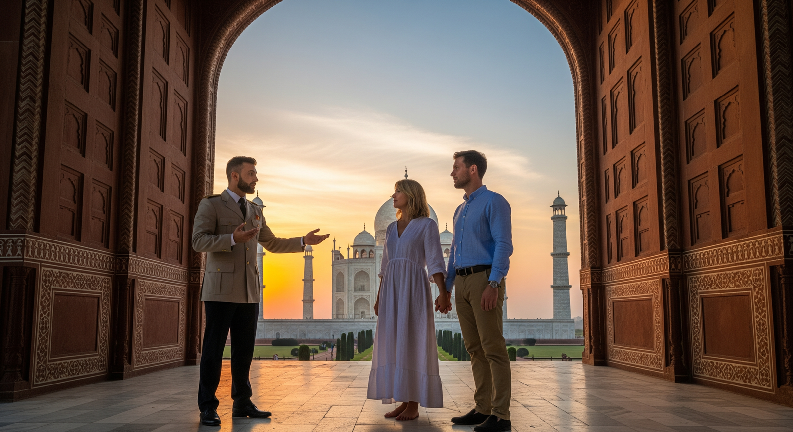 Private Taj Mahal tour with English-speaking guide at sunrise in Agra