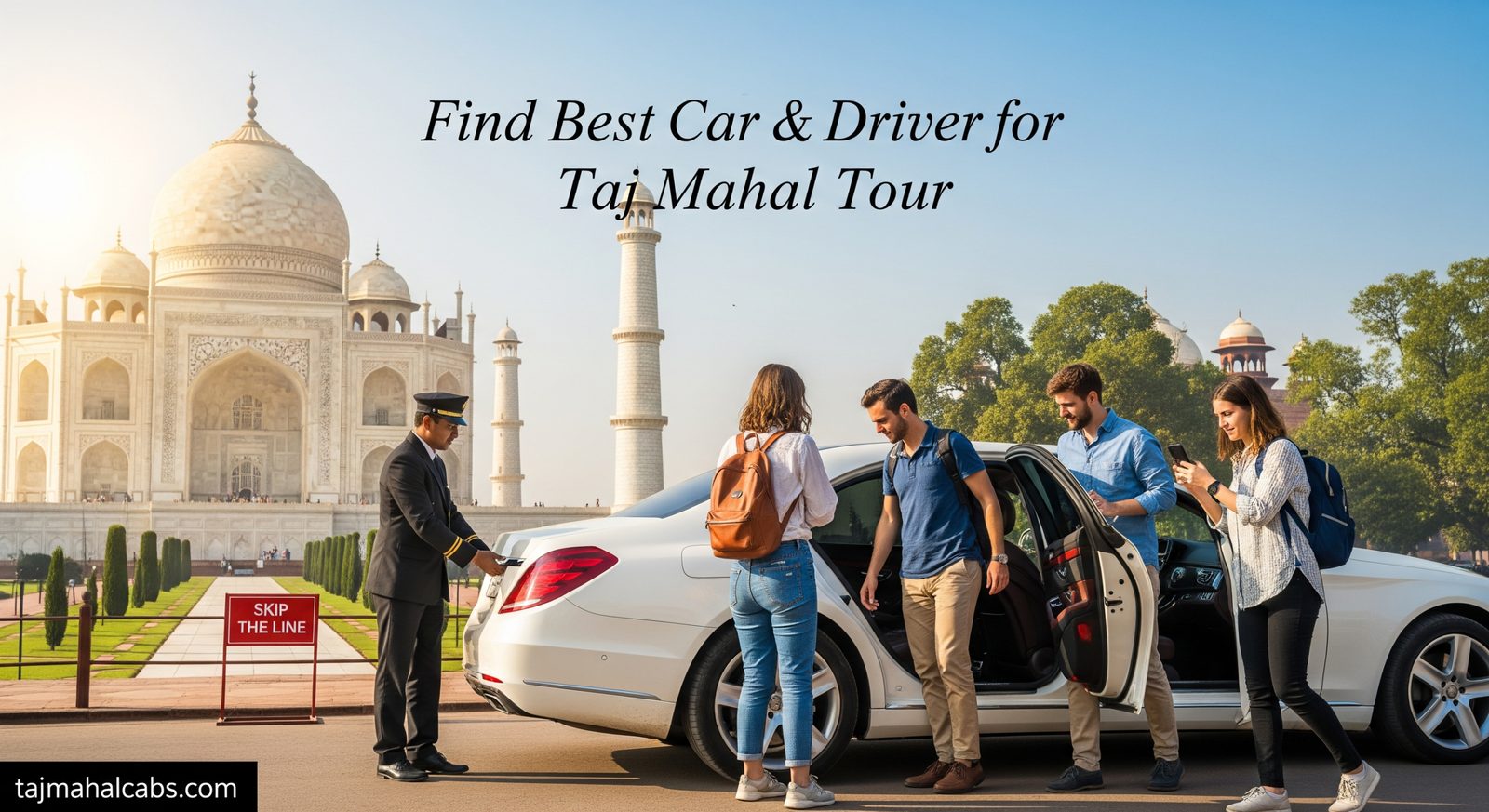 Agra airport transfer service with clean cab and driver