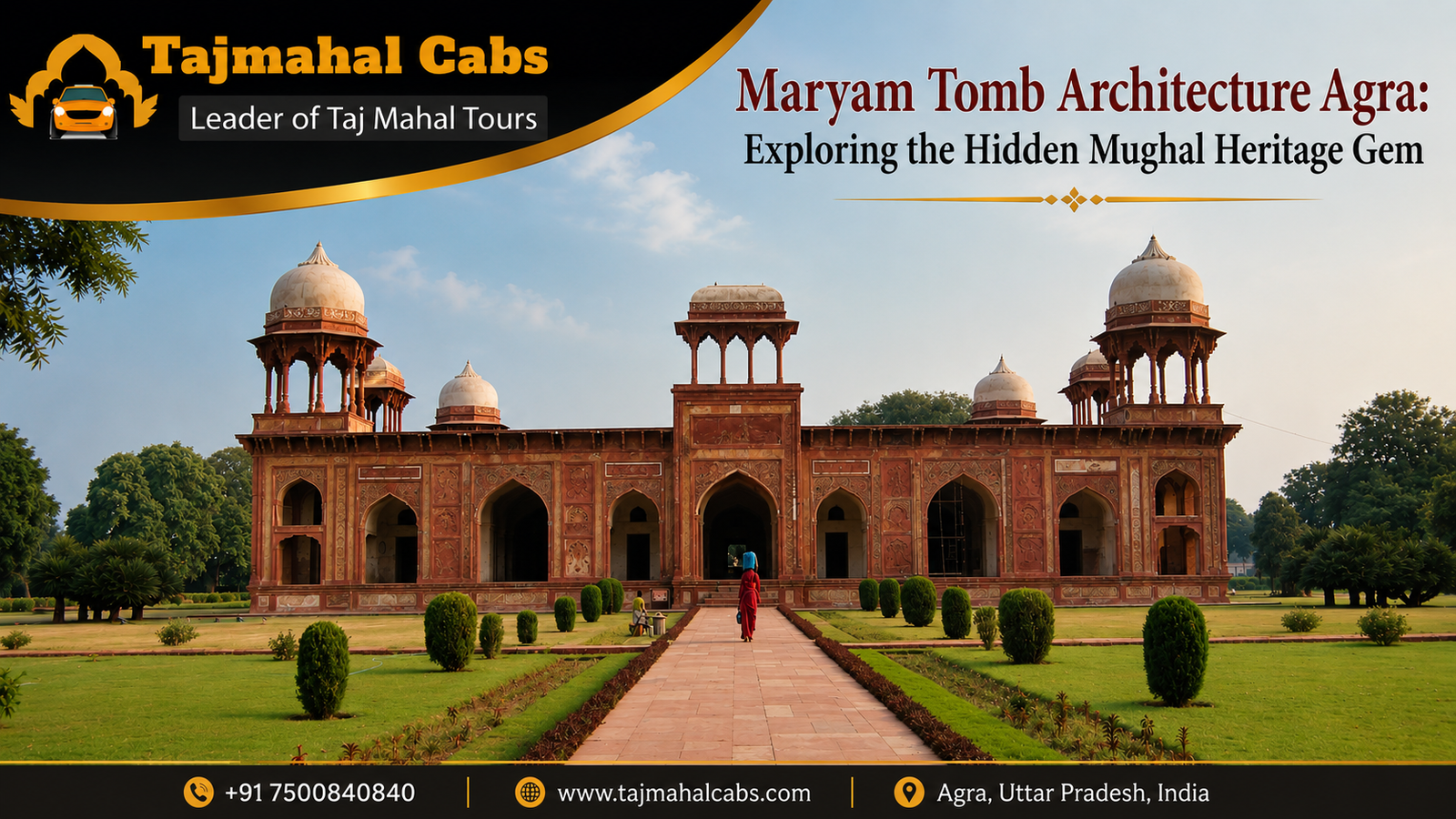 Maryam Tomb architecture in Sikandra Agra built in Mughal style