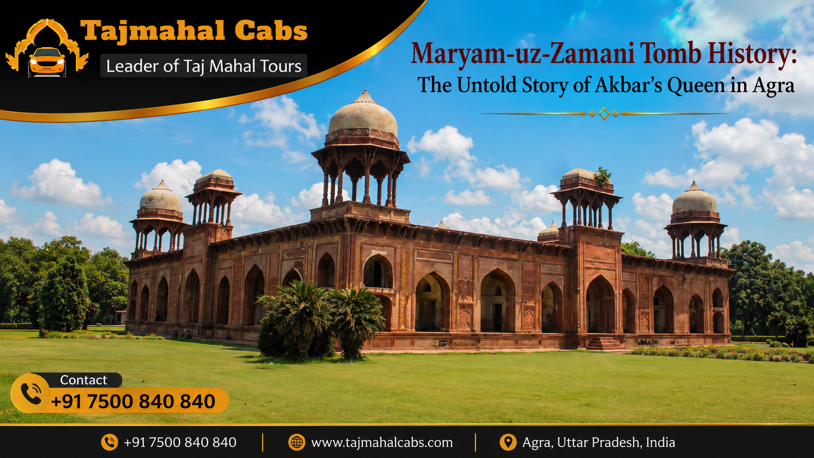Maryam-uz-Zamani Tomb in Agra showing Mughal and Rajput architecture