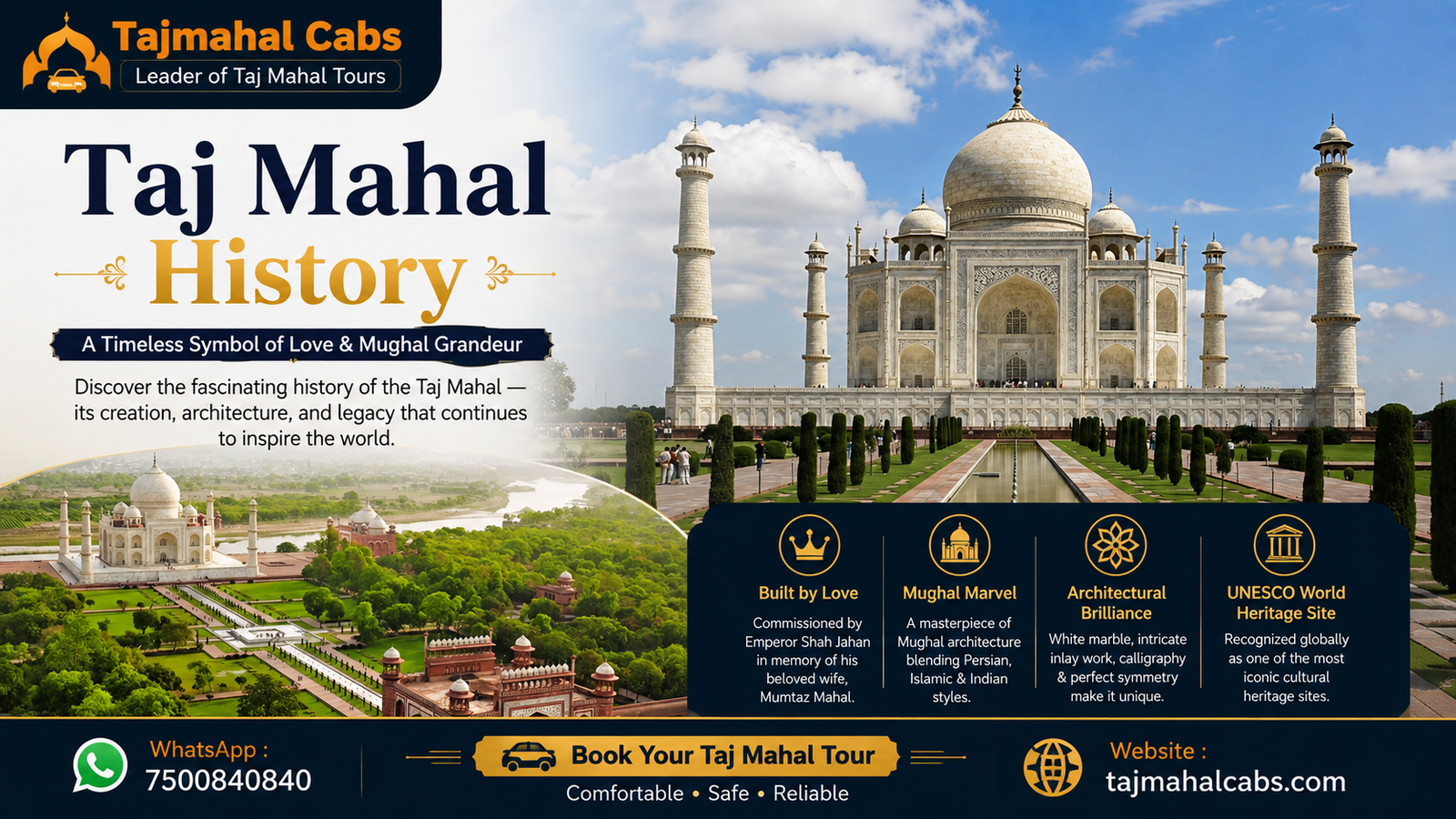 Taj Mahal history and Mughal architecture in Agra