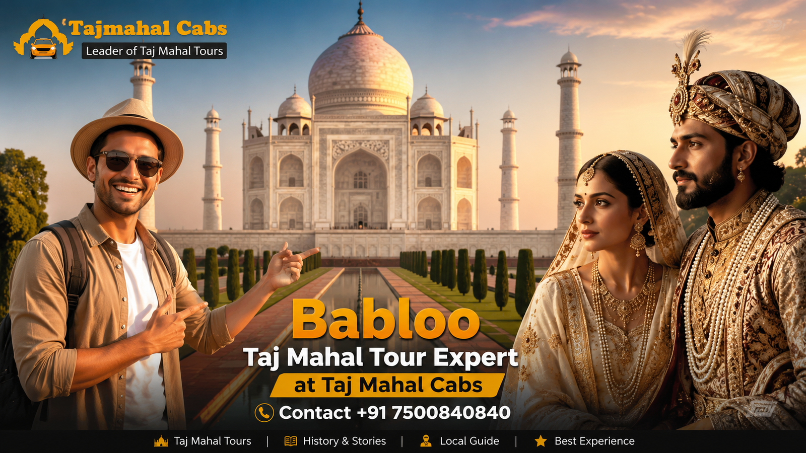 Babloo at Taj Mahal Cabs – Taj Mahal tour expert, showcasing why the Taj Mahal continues to inspire travelers worldwide with its eternal love story and Mughal architecture.